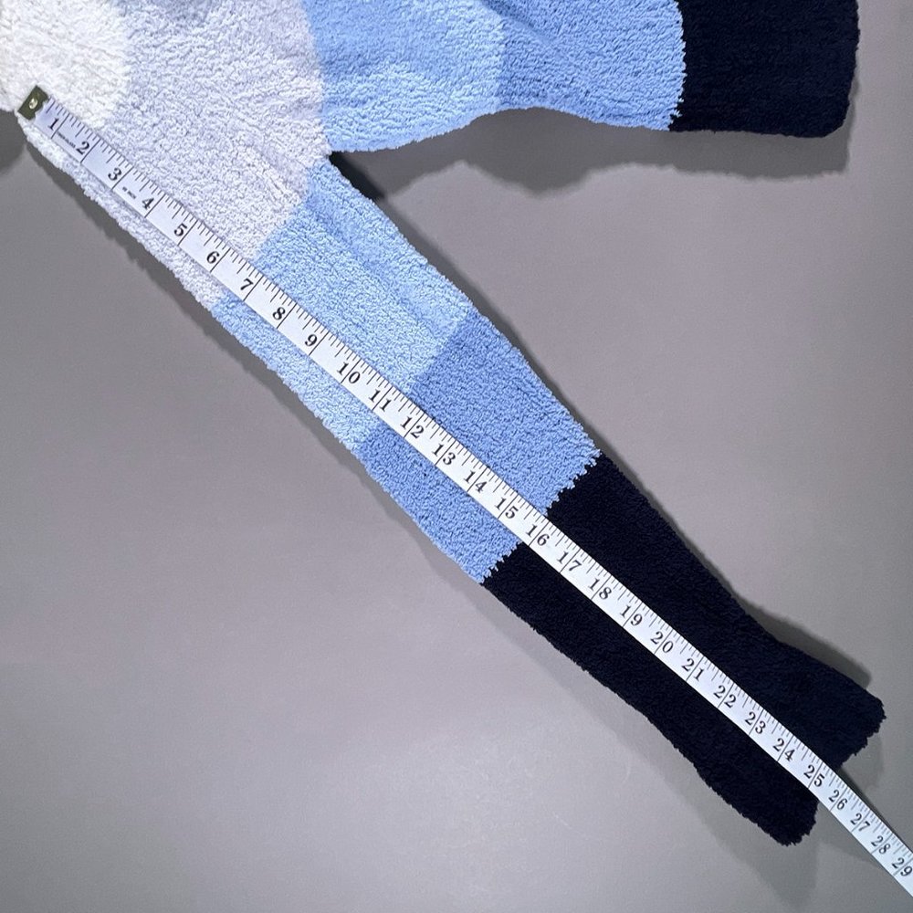 JJ Basics Turtleneck Sweater Horizontal Blue/White Stripes Size Small - Picture 5 of 10